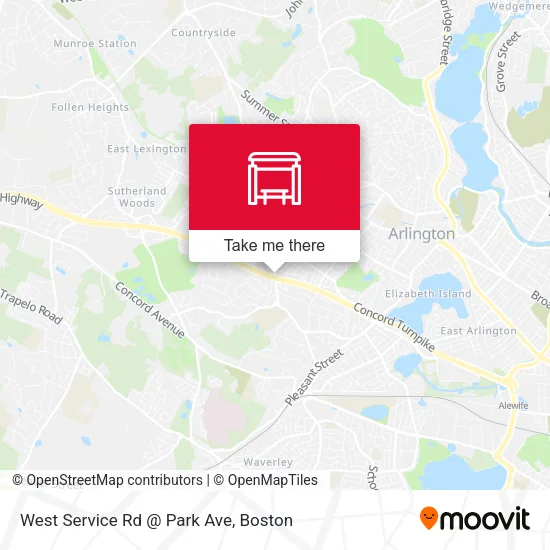 Mapa de West Service Rd @ Park Ave