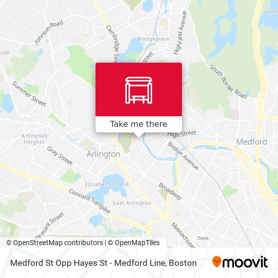 Medford St Opp Hayes St - Medford Line map