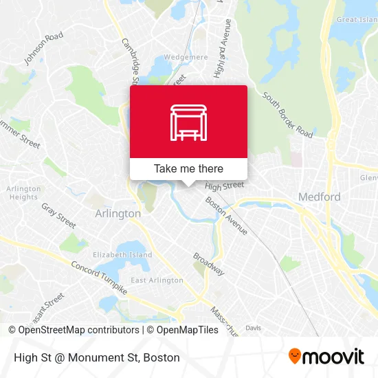 Mapa de High St @ Monument St