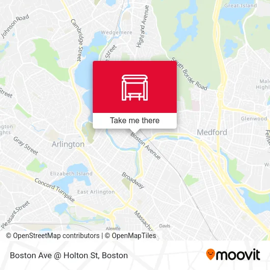 Boston Ave @ Holton St map