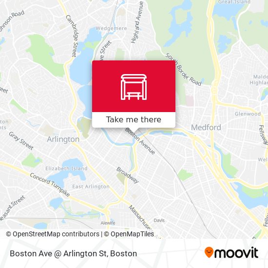 Boston Ave @ Arlington St map