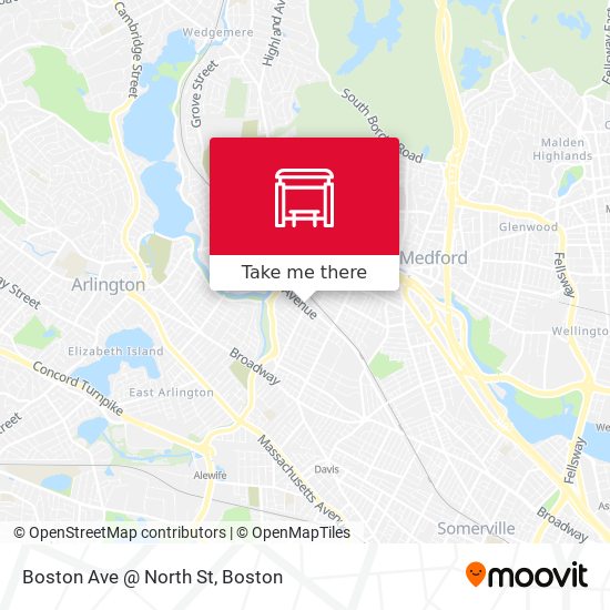 Mapa de Boston Ave @ North St