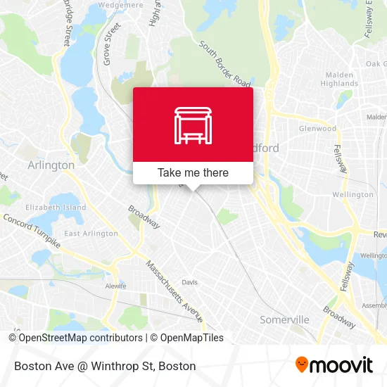Boston Ave @ Winthrop St map