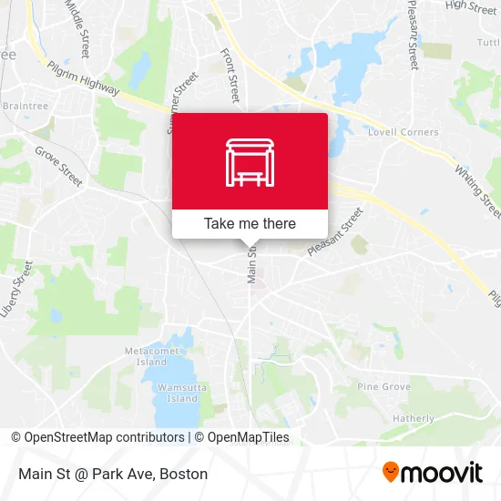 Main St @ Park Ave map