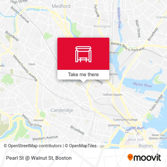 Mapa de Pearl St @ Walnut St