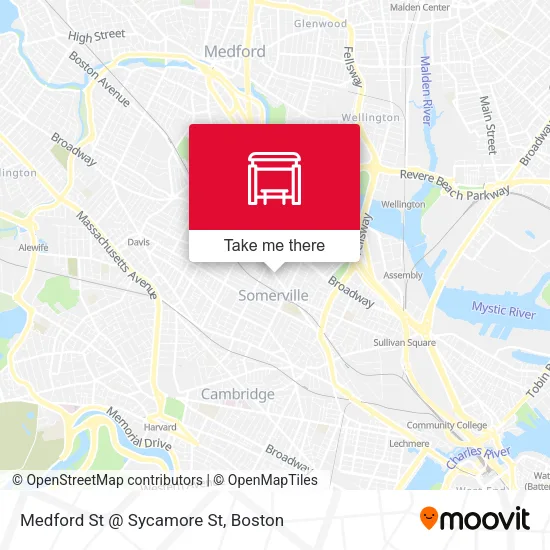 Mapa de Medford St @ Sycamore St