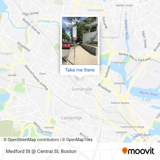 Mapa de Medford St @ Central St