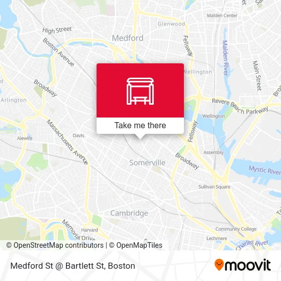 Mapa de Medford St @ Bartlett St