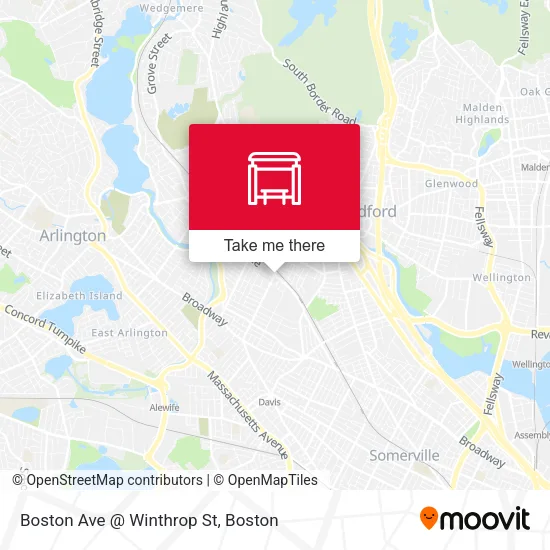 Boston Ave @ Winthrop St map