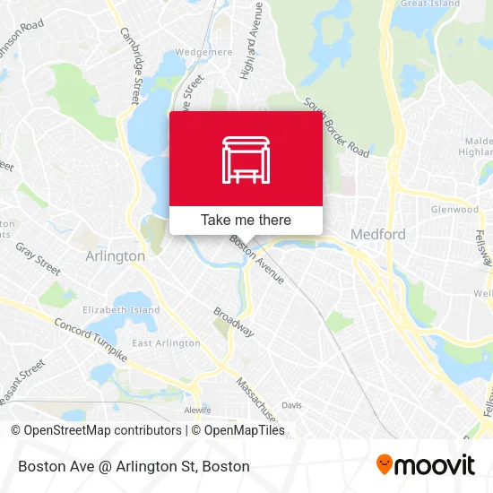 Mapa de Boston Ave @ Arlington St