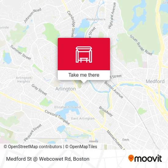 Mapa de Medford St @ Webcowet Rd