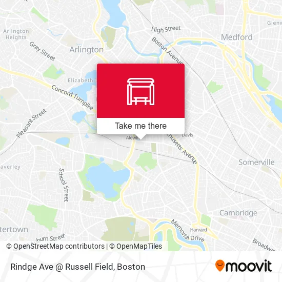 Mapa de Rindge Ave @ Russell Field