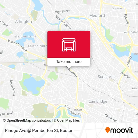 Mapa de Rindge Ave @ Pemberton St