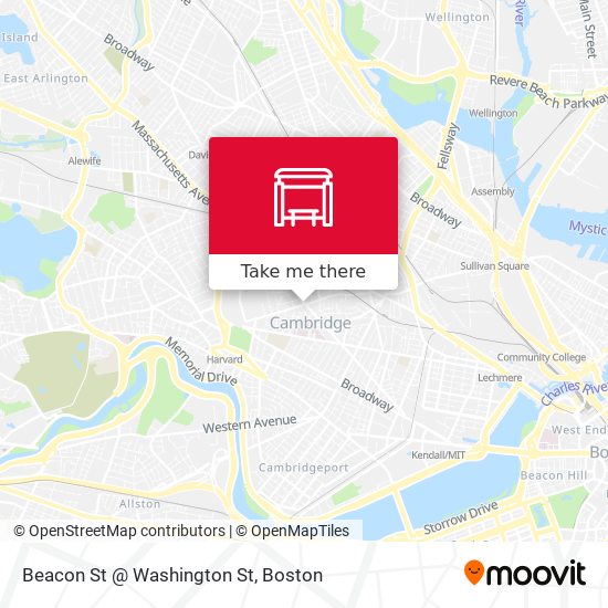 Beacon St @ Washington St map