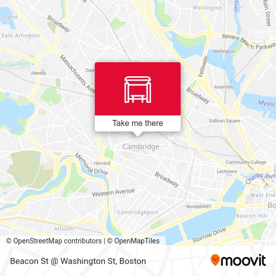 Mapa de Beacon St @ Washington St