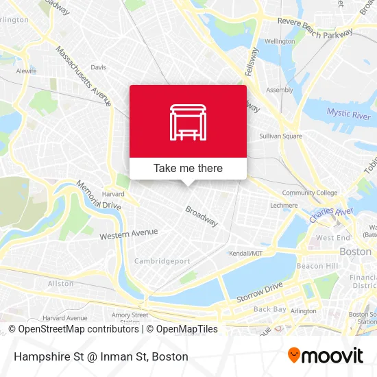 Mapa de Hampshire St @ Inman St