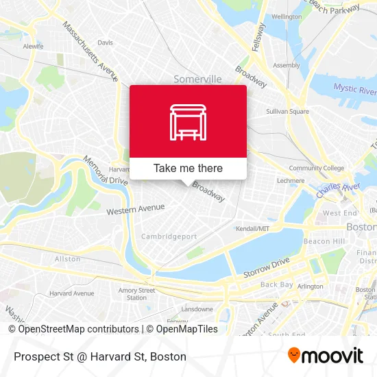 Mapa de Prospect St @ Harvard St