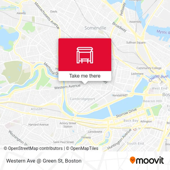 Mapa de Western Ave @ Green St