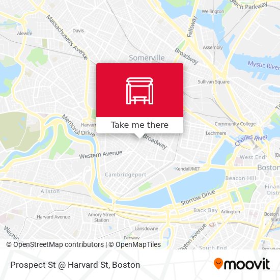 Prospect St @ Harvard St map