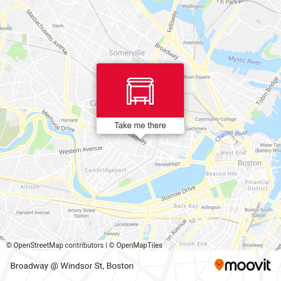 Mapa de Broadway @ Windsor St