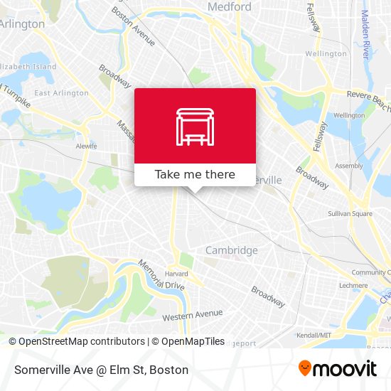 Mapa de Somerville Ave @ Elm St