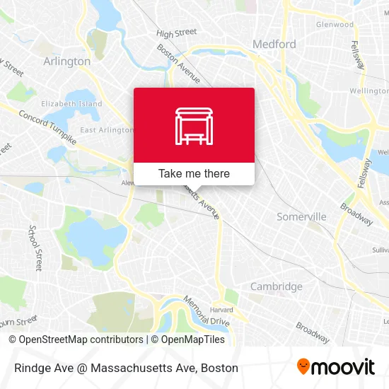 Mapa de Rindge Ave @ Massachusetts Ave