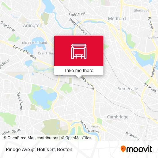 Mapa de Rindge Ave @ Hollis St
