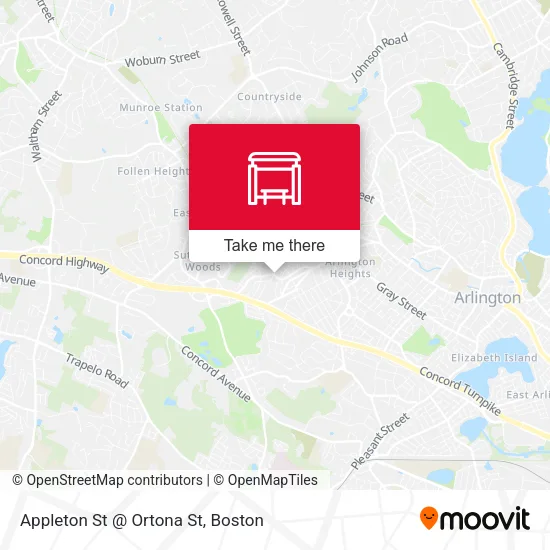 Mapa de Appleton St @ Ortona St