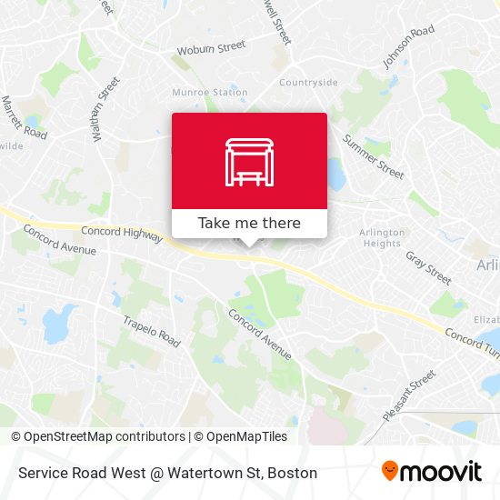 Service Road West @ Watertown St map