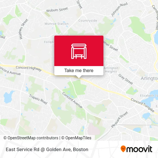 East Service Rd @ Golden Ave map