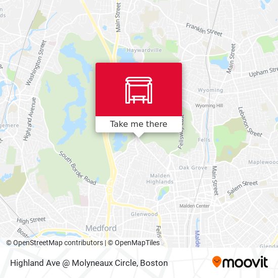 Mapa de Highland Ave @ Molyneaux Circle