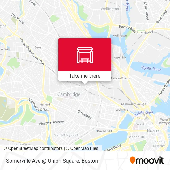 Mapa de Somerville Ave @ Union Square
