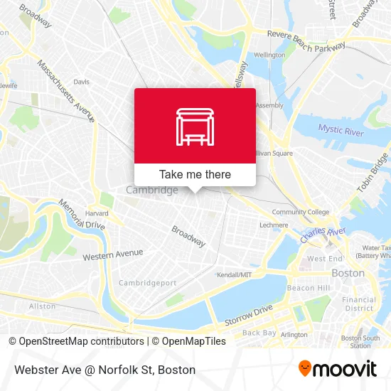 Mapa de Webster Ave @ Norfolk St