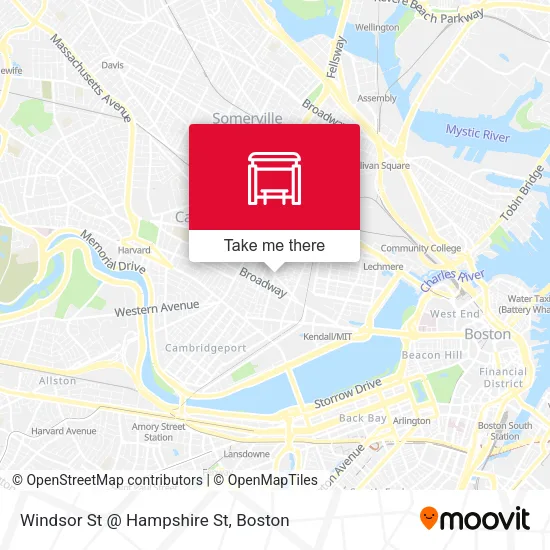 Mapa de Windsor St @ Hampshire St