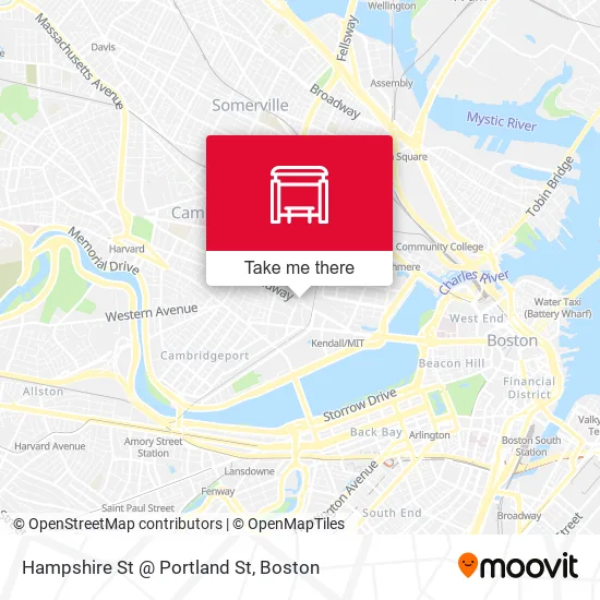 Mapa de Hampshire St @ Portland St