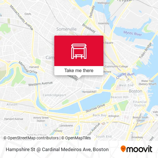 Mapa de Hampshire St @ Cardinal Medeiros Ave