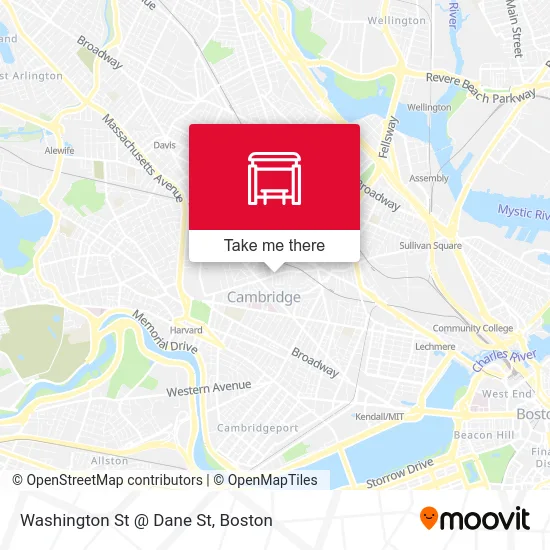 Washington St @ Dane St map