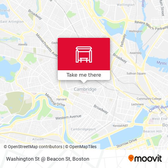 Washington St @ Beacon St map