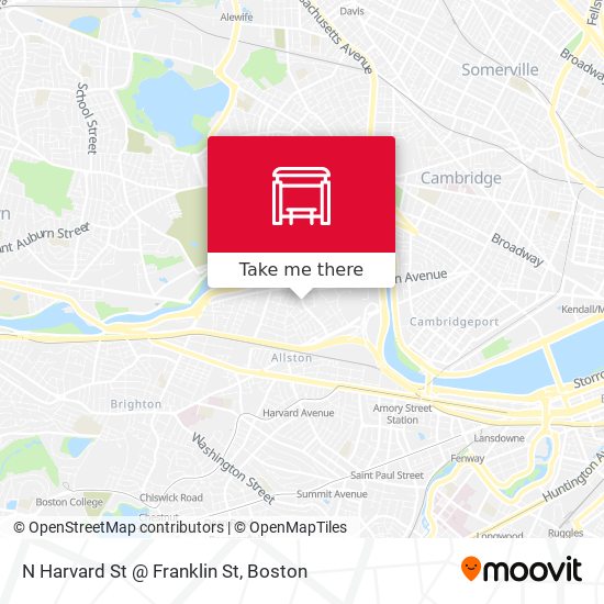 N Harvard St @ Franklin St map