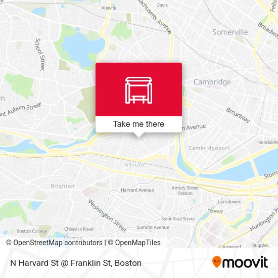 N Harvard St @ Franklin St map
