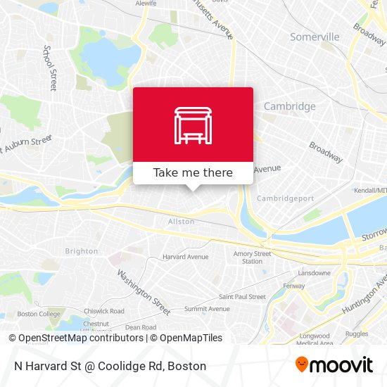 N Harvard St @ Coolidge Rd map