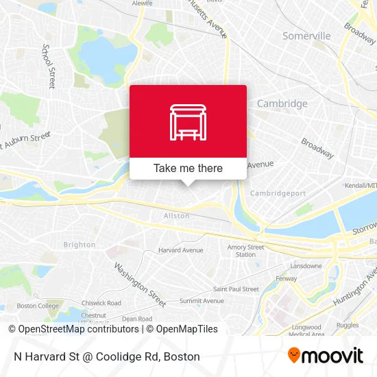 N Harvard St @ Coolidge Rd map