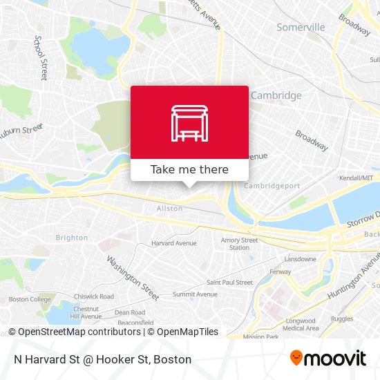 Mapa de N Harvard St @ Hooker St