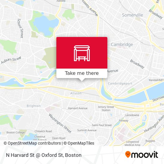 N Harvard St @ Oxford St map