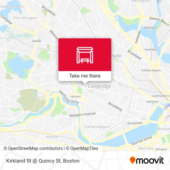 Mapa de Kirkland St @ Quincy St