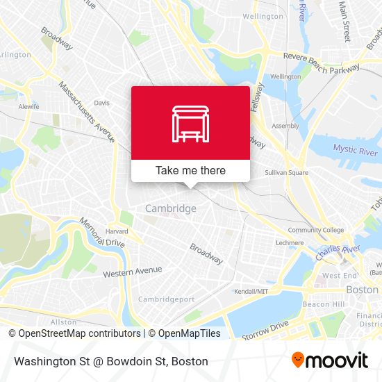 Washington St @ Bowdoin St map