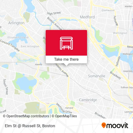 Mapa de Elm St @ Russell St