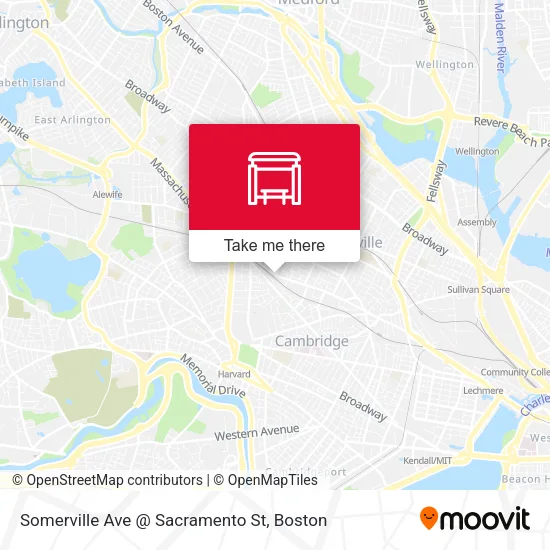 Mapa de Somerville Ave @ Sacramento St