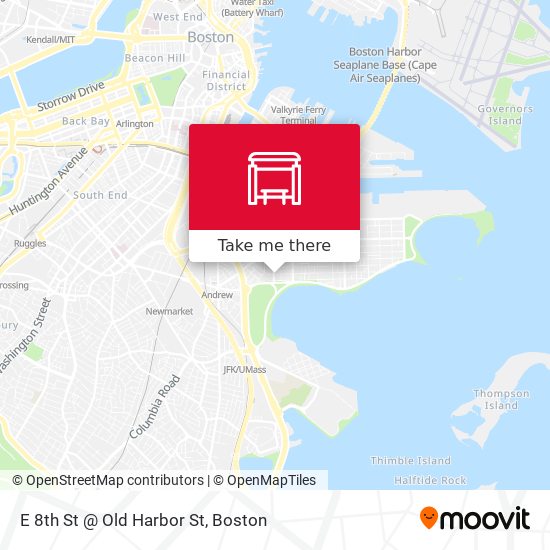 E 8th St @ Old Harbor St map