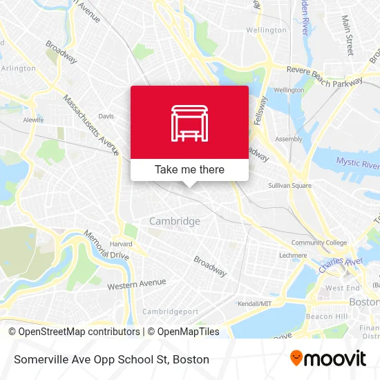 Somerville Ave Opp School St map